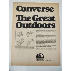1975 Converse The Great Outdoors Original Print Ad Advertisement